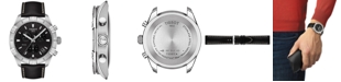 Tissot Men's Swiss Chronograph PR 100 Sport Black Leather Strap Watch 44mm